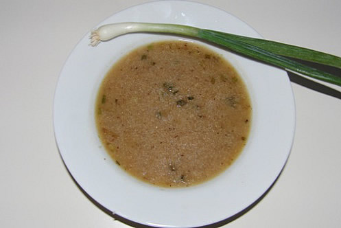 geroestete griessuppe