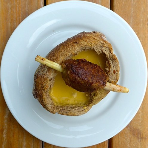 Kürbis Kokos Suppe mit Hackerli